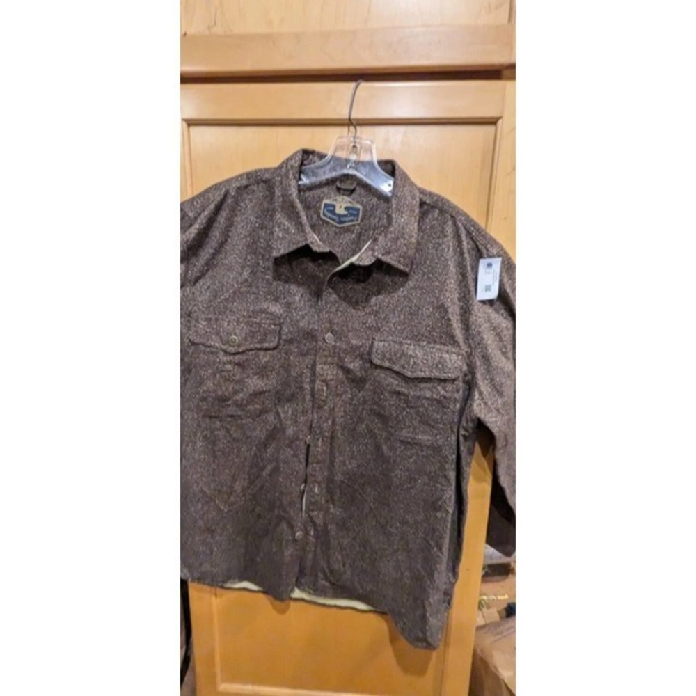 Freedom Foundry Button Flannel Shirt Men's 2XL Long Sleeve‎ Brown